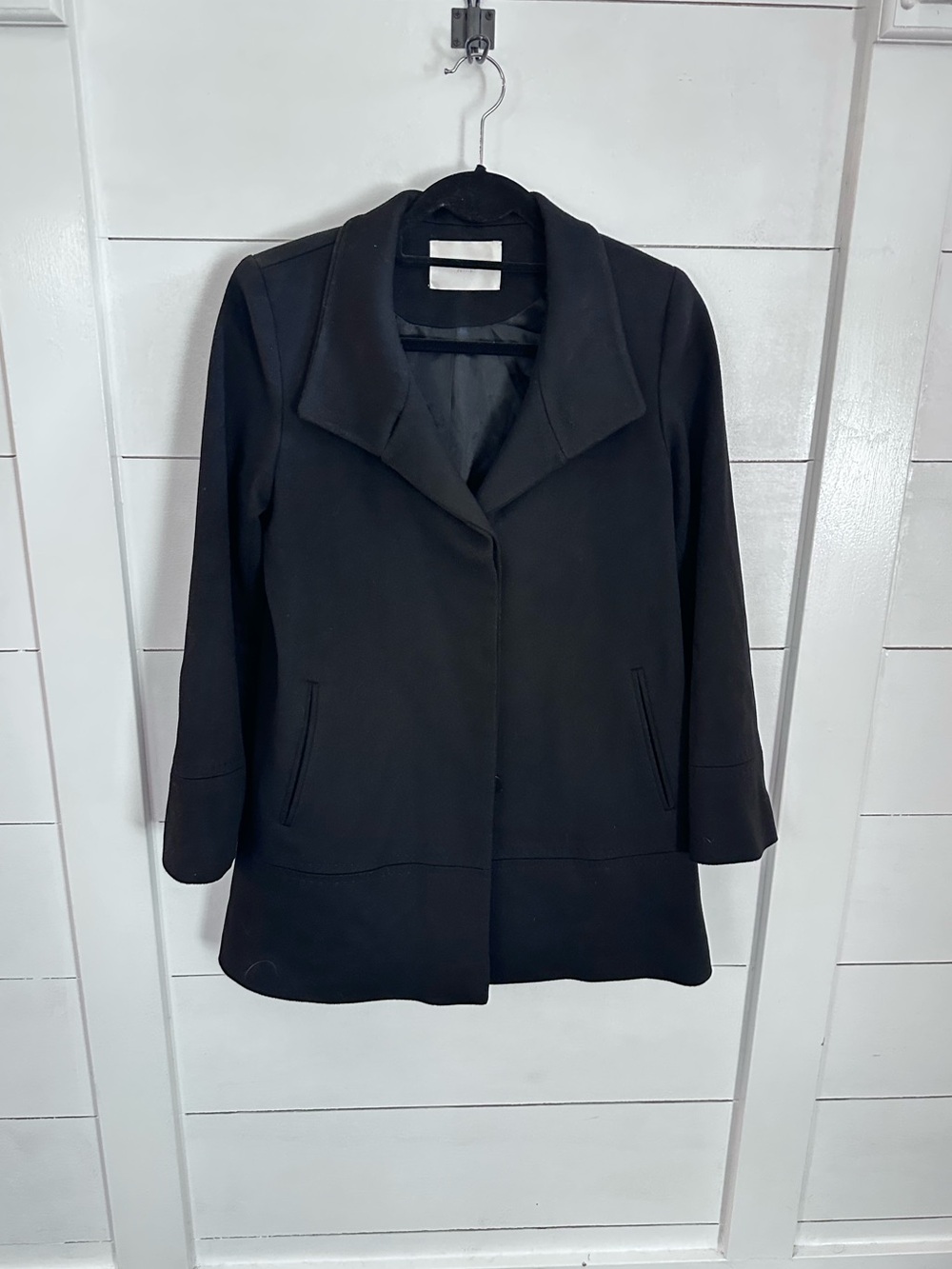 Fleurette 4P Loro Pianna Italian wool Black hidden button gorpcore luxury jacket